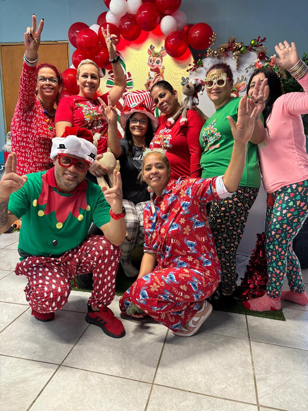 Equipo del hogar en celebración
